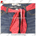 Tear resistance red belt girls  jeans